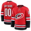 Män Ishockey Carolina Hurricanes tröja med eget tryck Anniversary Fanatics Premium Röd Tredje